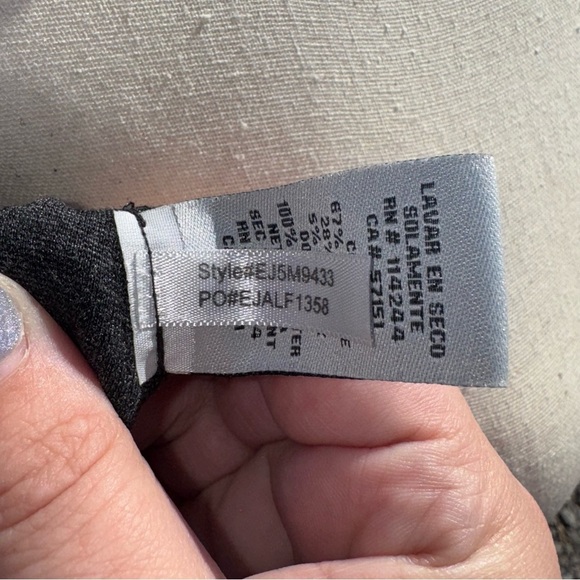 ELIZA J. Charcoal Gray Fit & Flare Mini Dress Jeweled Embellished Neckline Sz 6 - Picture 11 of 11